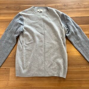 Frank & Oak Two-Tone Gray Crewneck Sweater